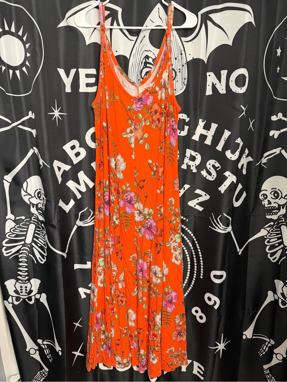 torrid Orange Floral Spaghetti-Strap Maxi Dress